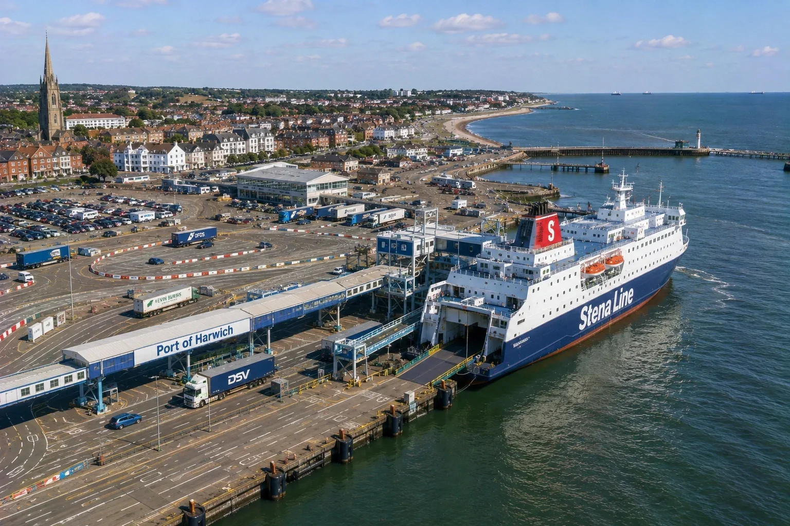 العبارة Stena Line في محطة العبارات الدولية هارويتش