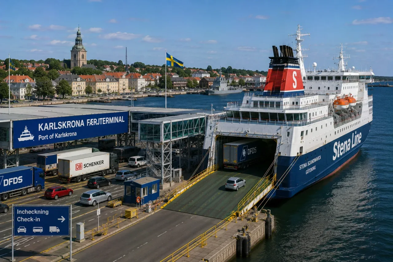 محطة عبّارات الركاب Stena Line في Verkö في كارلسكرونا، السويد