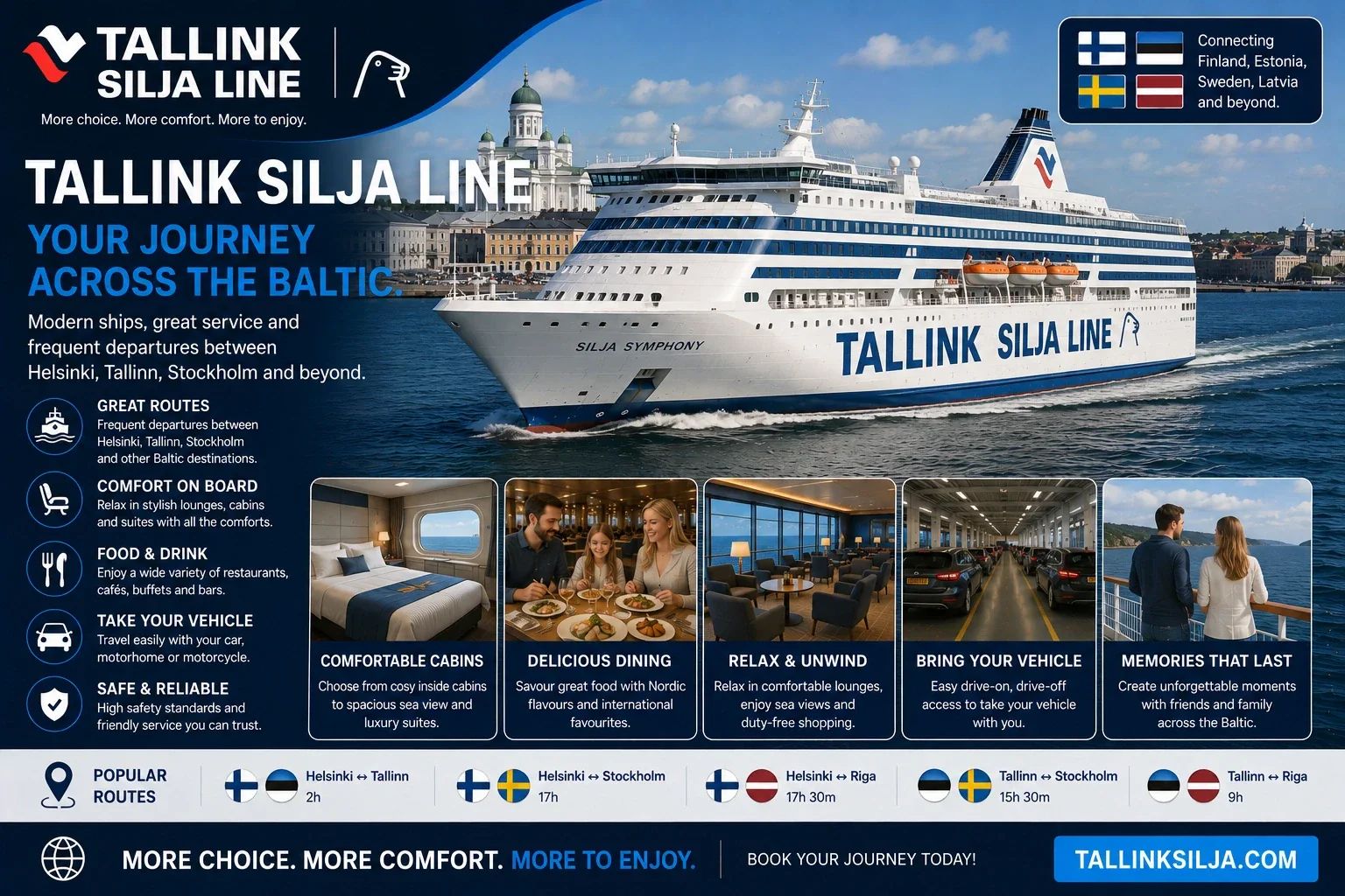 عبارة Tallink Silja Line للركاب والمركبات على بحر البلطيق